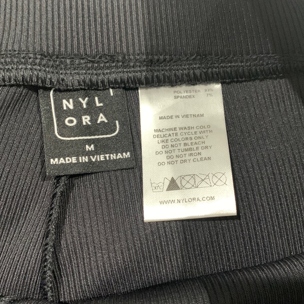 Nylora Ribbed Black Split Leg Pants - image 2